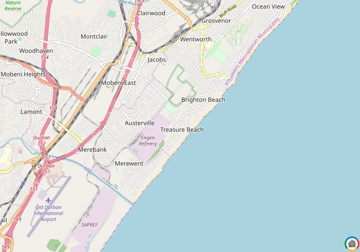 Map location of Treasure Beach